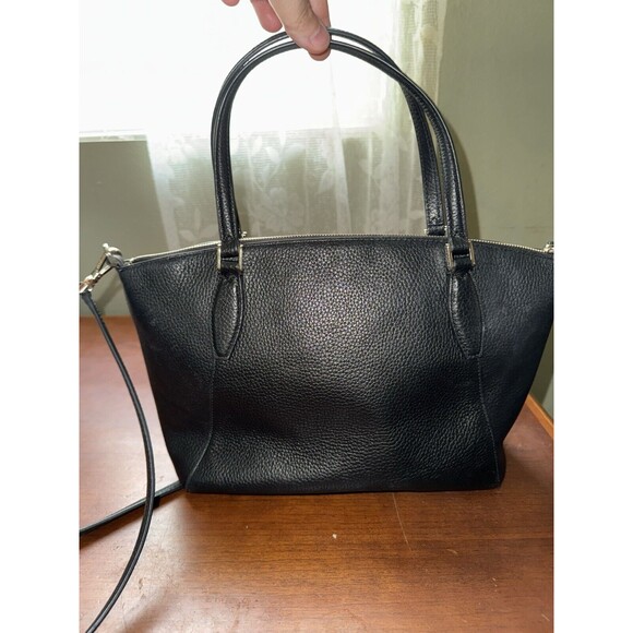 Kate Spade Monica Pebbled Leather Crossbody Bag Purse Black WKR00258 - MSRP $279 - Picture 4 of 10